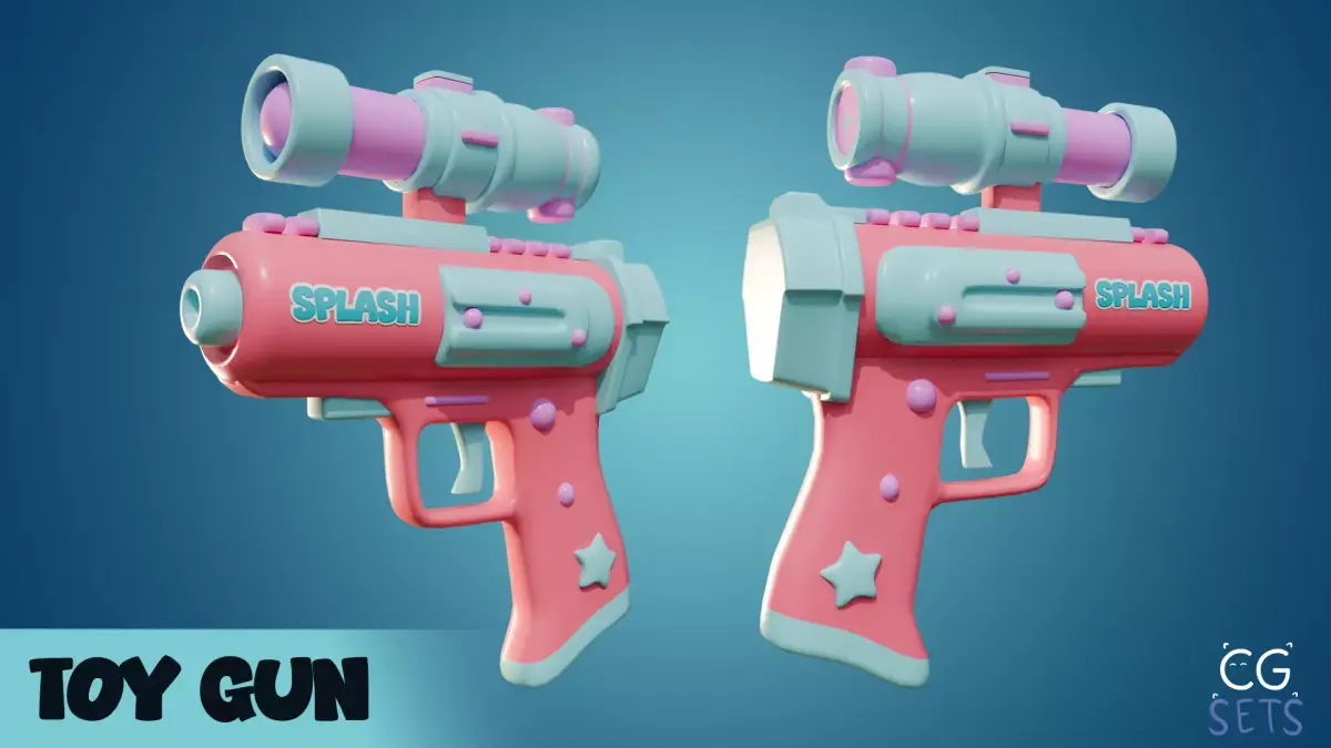 Toy Gun Water Gun Low-poly 3D model