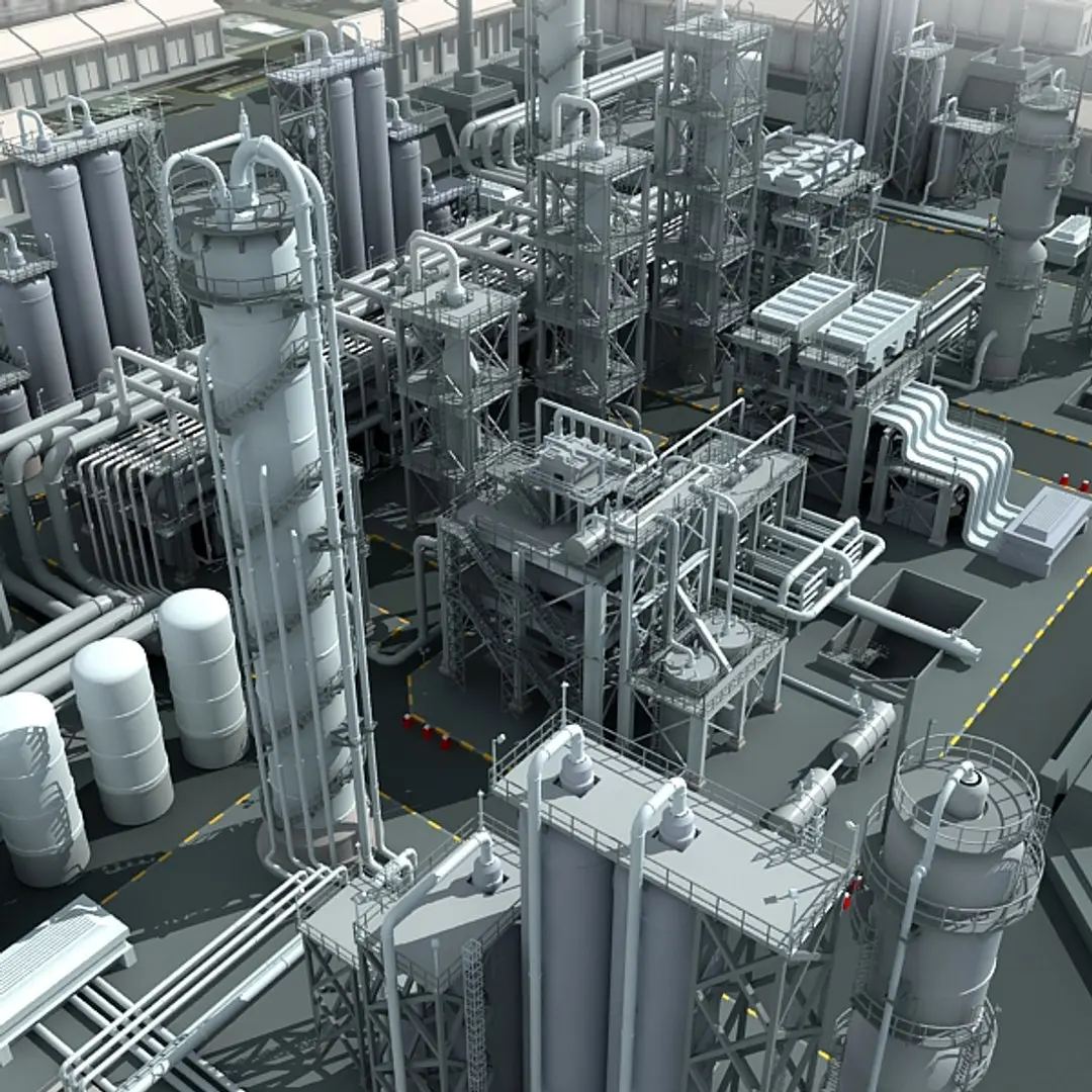 Mega Refinery 3D model purchase