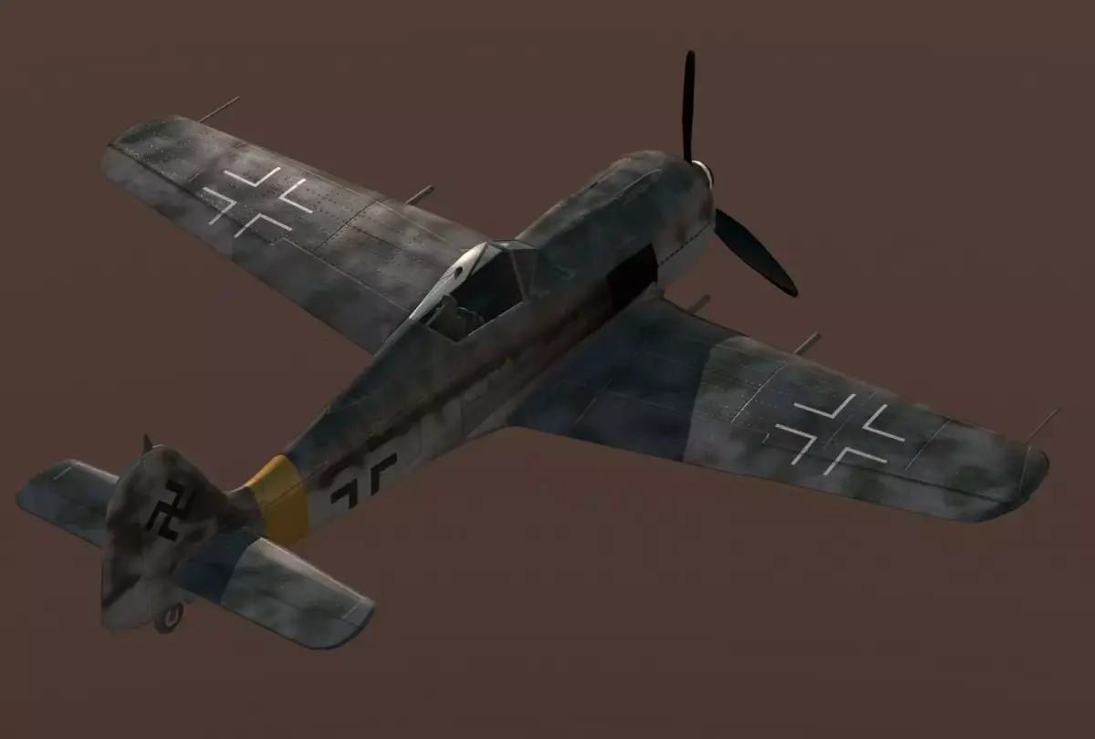 Focke Fulf FW-190 Low-poly 3D model