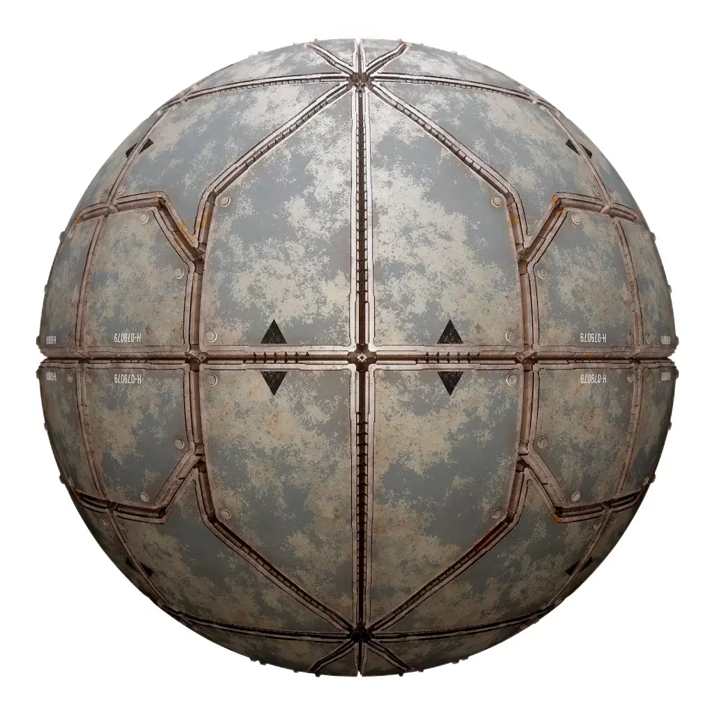 PBR Sci-Fi Industrial Texture 65 Low-poly 3D model