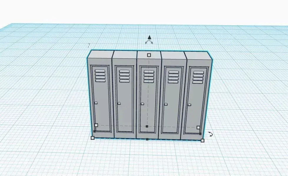 5 lockers scale h0 1-87 3D print model