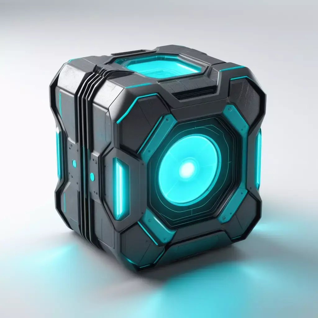 SciFi Glowing Tech Container 3D model