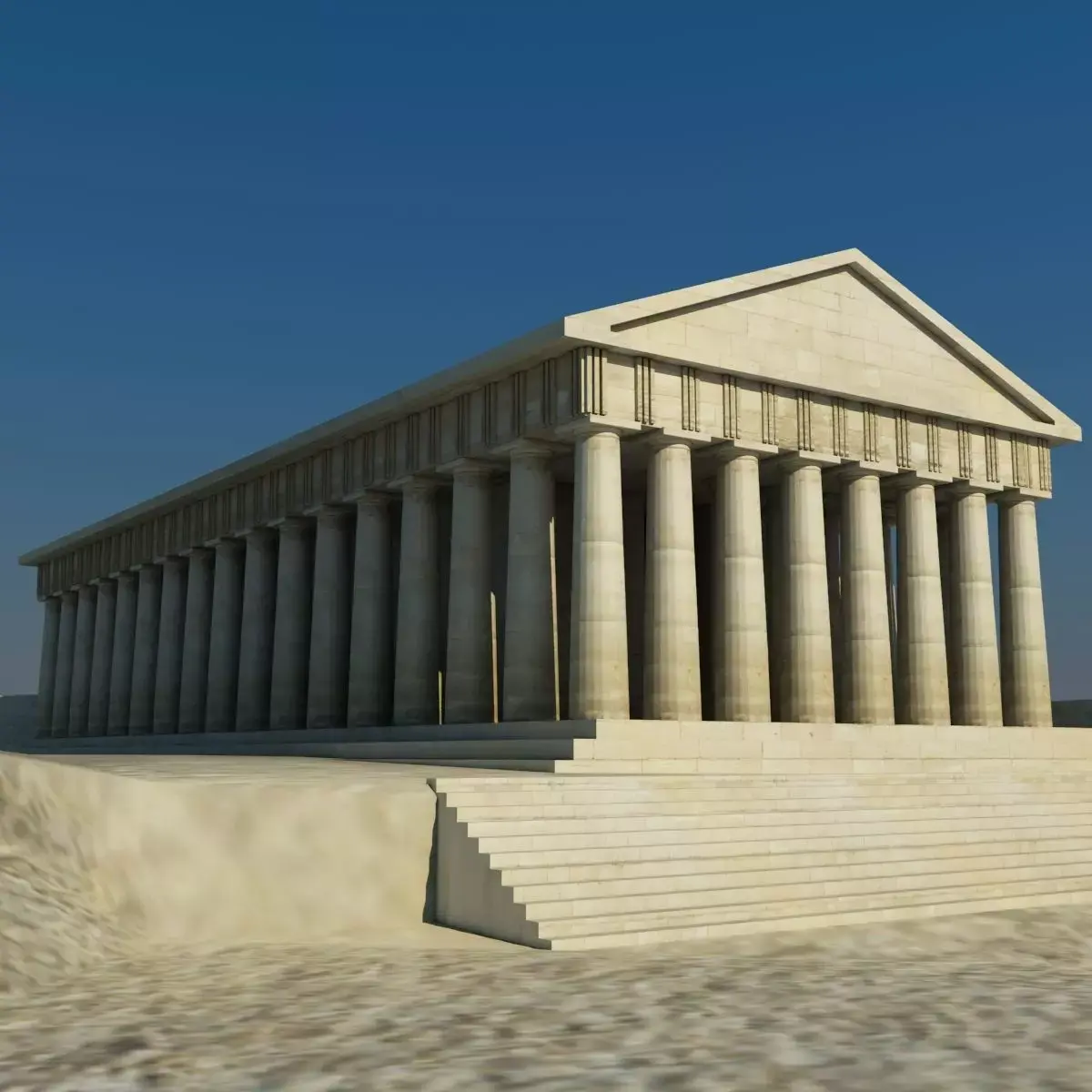 Parthenon ancient greek temple 3D model purchase