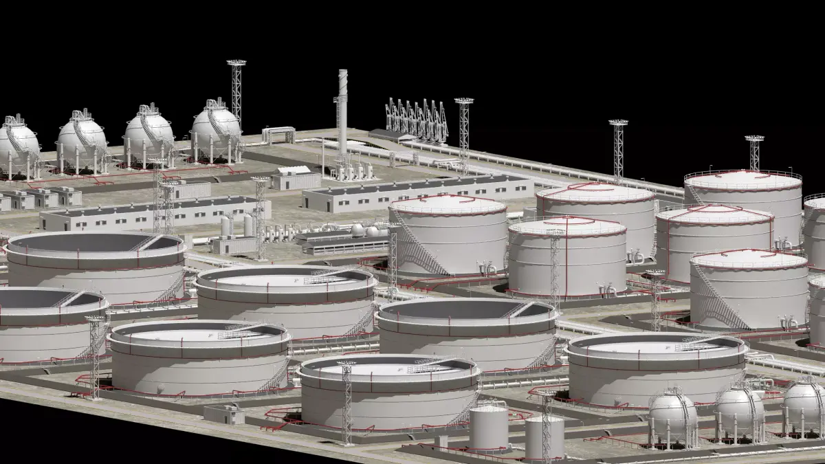 oil storage facility  3D model