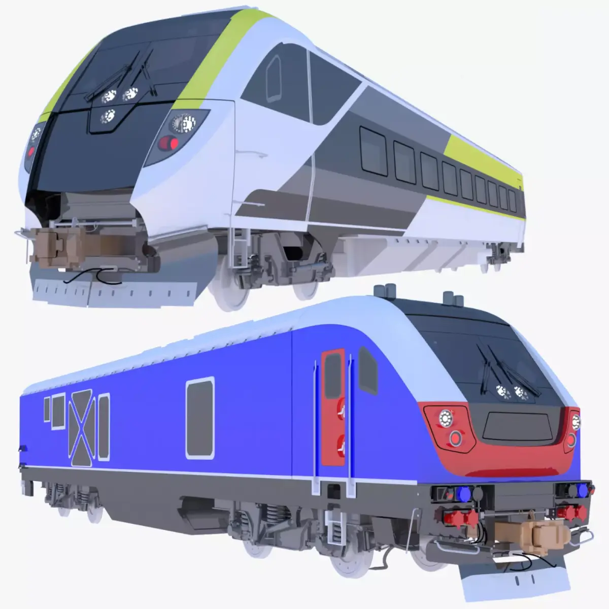 Locomotive Siemens SC-44 and SCV-42 3D Model Pack