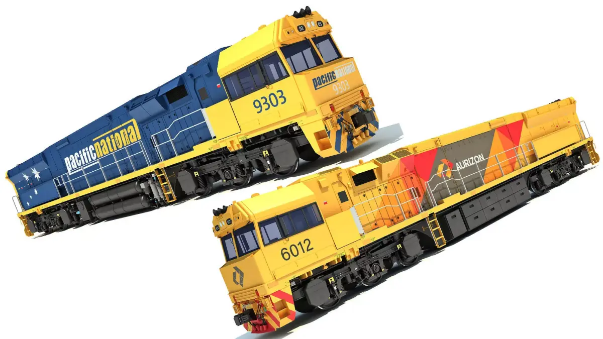  Australian Electric Locomotive Trains 3D Model Pack