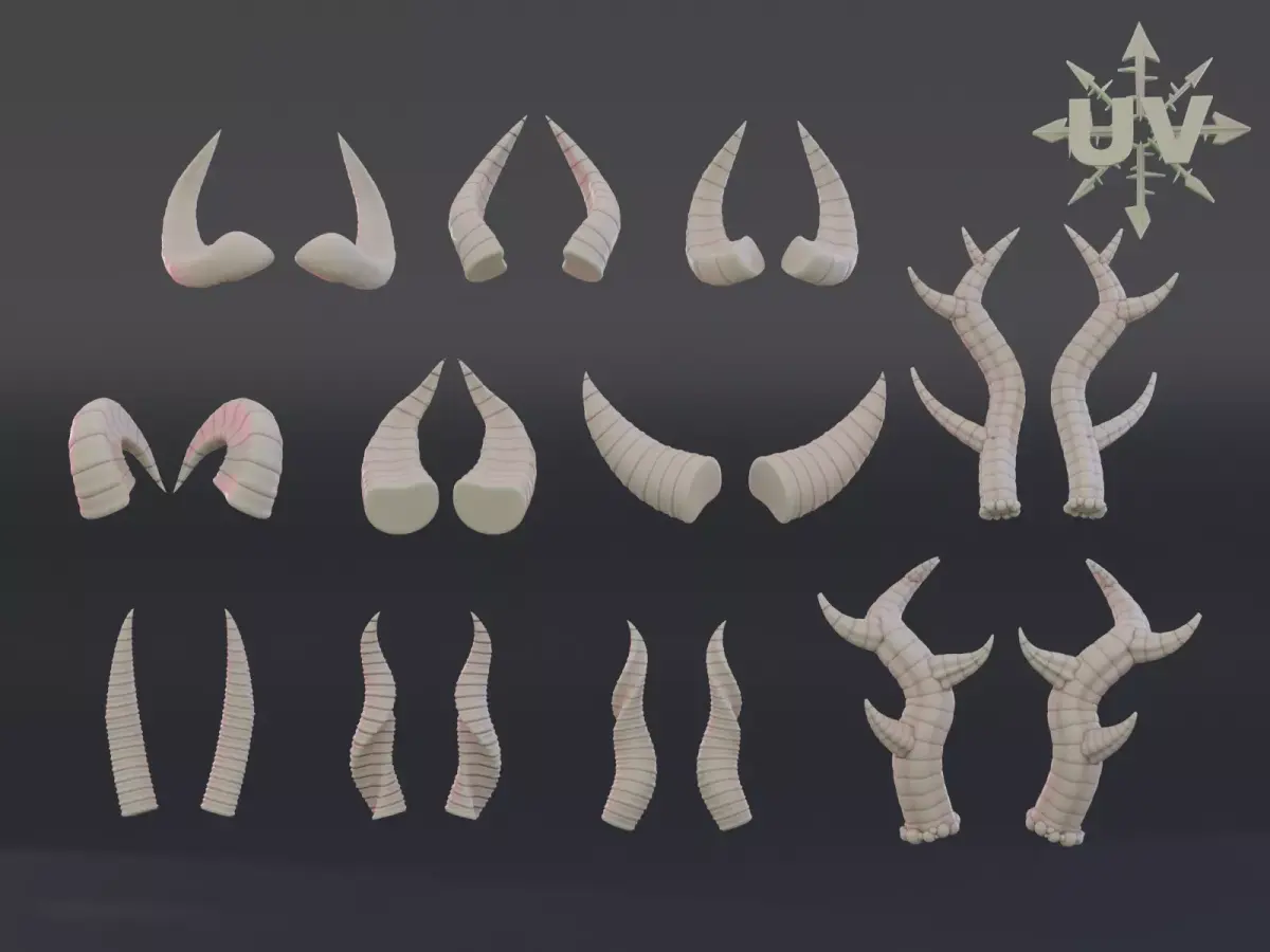 horns and antlers 3D print model
