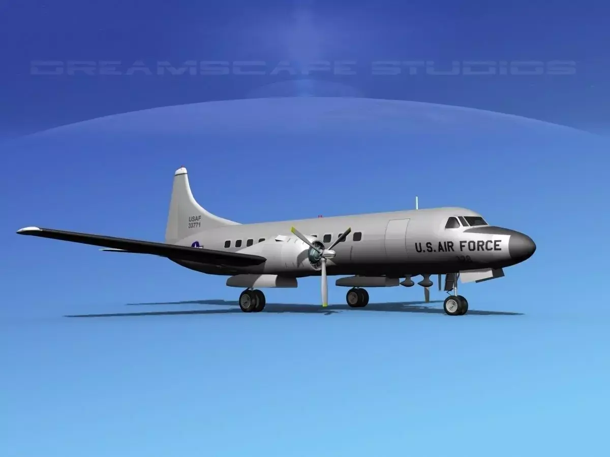 Convair C-131 US Air Force 3D model