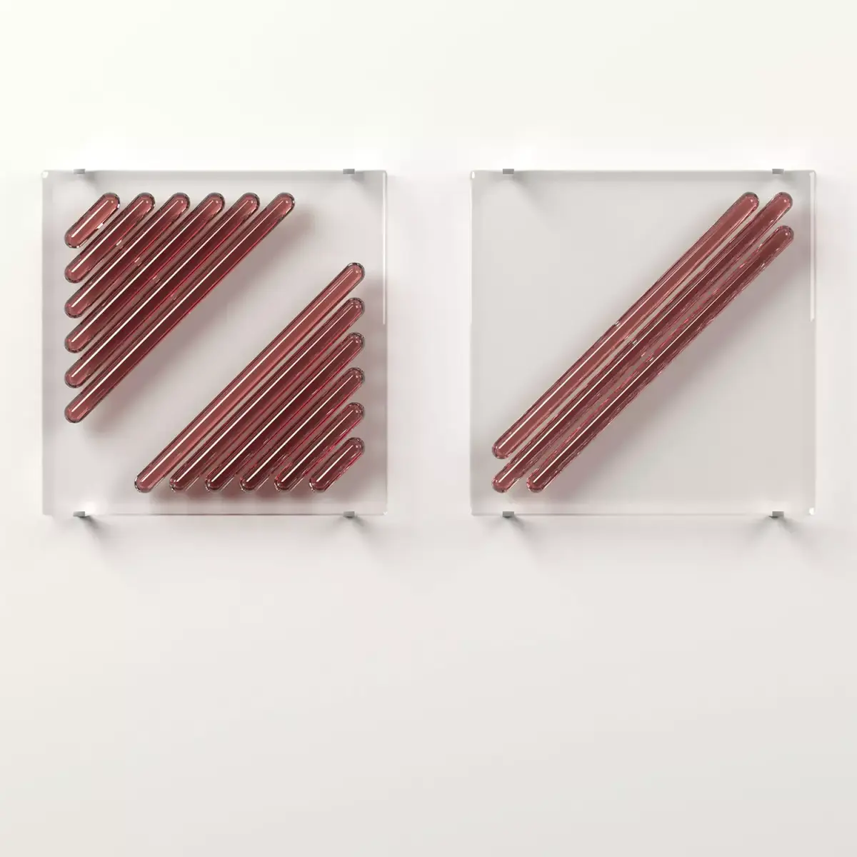 Wall Glass Blocks - Decorative Frame - Lines - Part 5 3D model