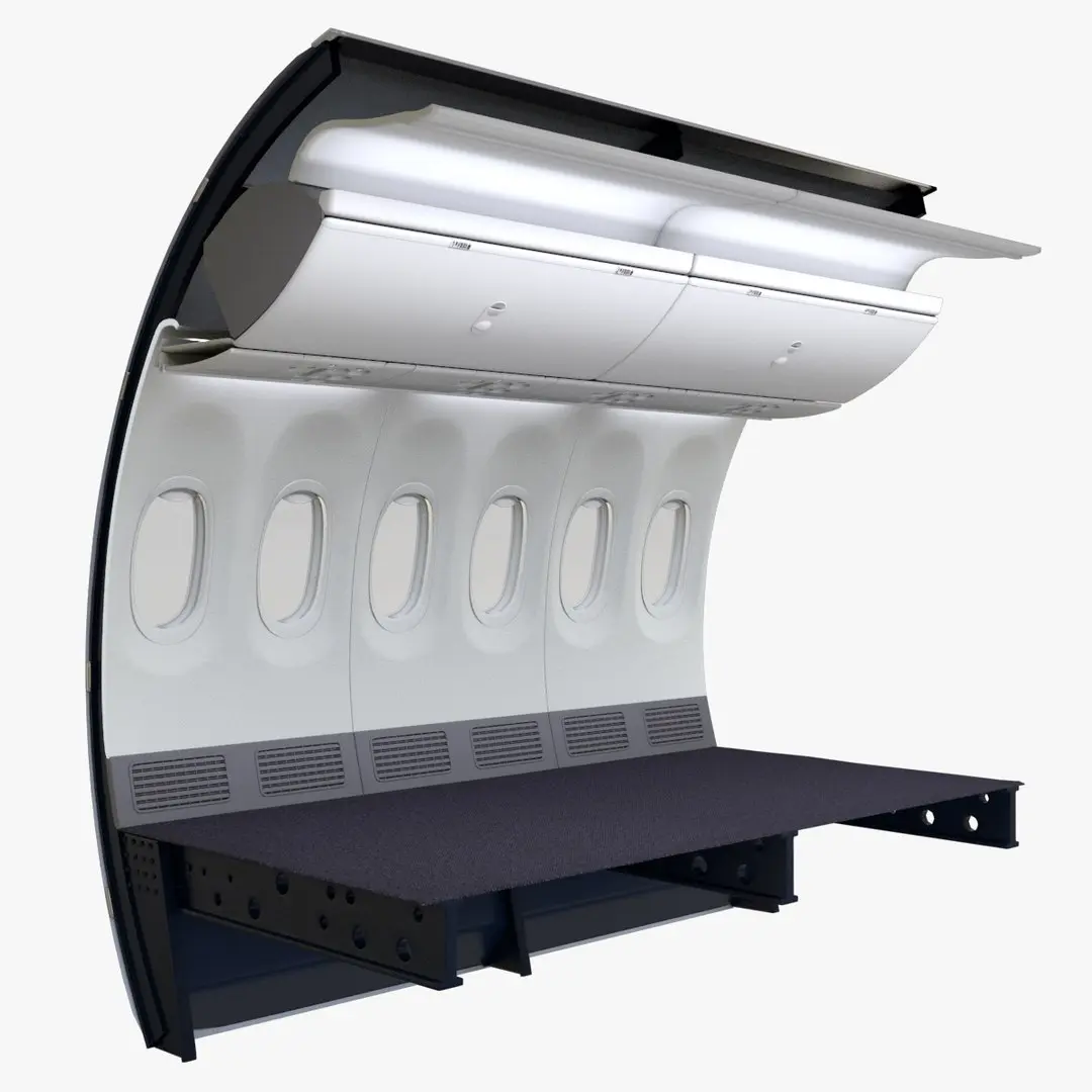 Ryanair Economy Airplane Wall Section 3D model