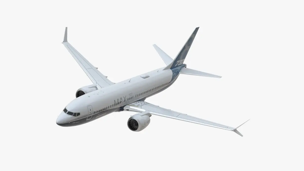 Aircraft Boeing 737 MAX 8 in Flying 3D model