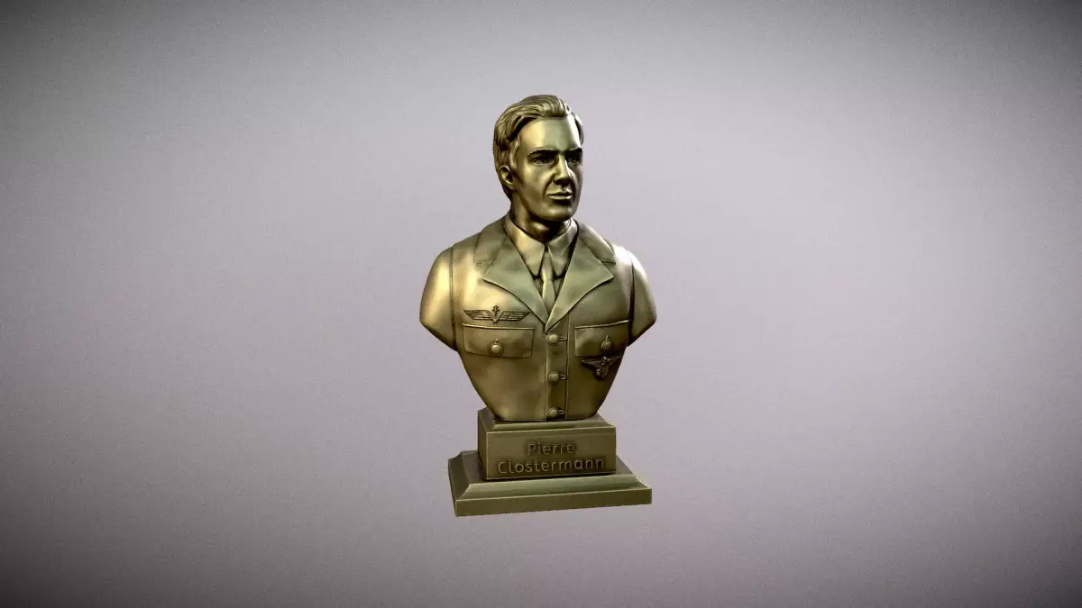 Bust of Pierre Clostermann 3D print model