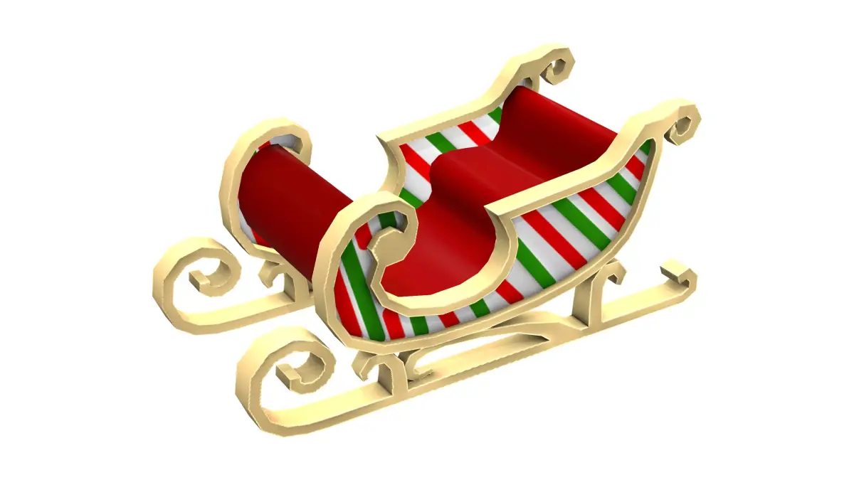 Santa Sleigh Low-poly 3D model