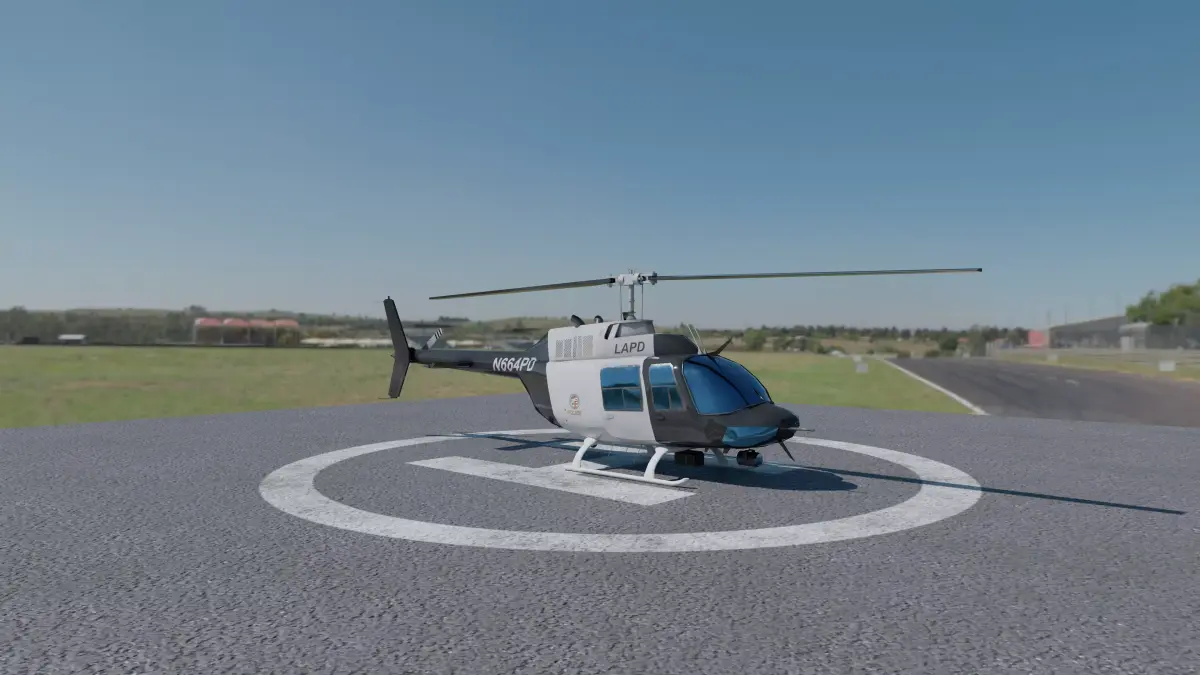 Police Helicopter Low-poly 3D model