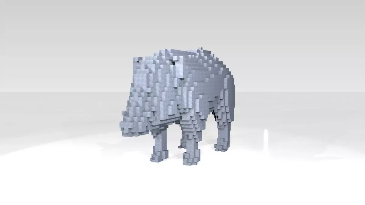 Wildboar Voxel 3D model