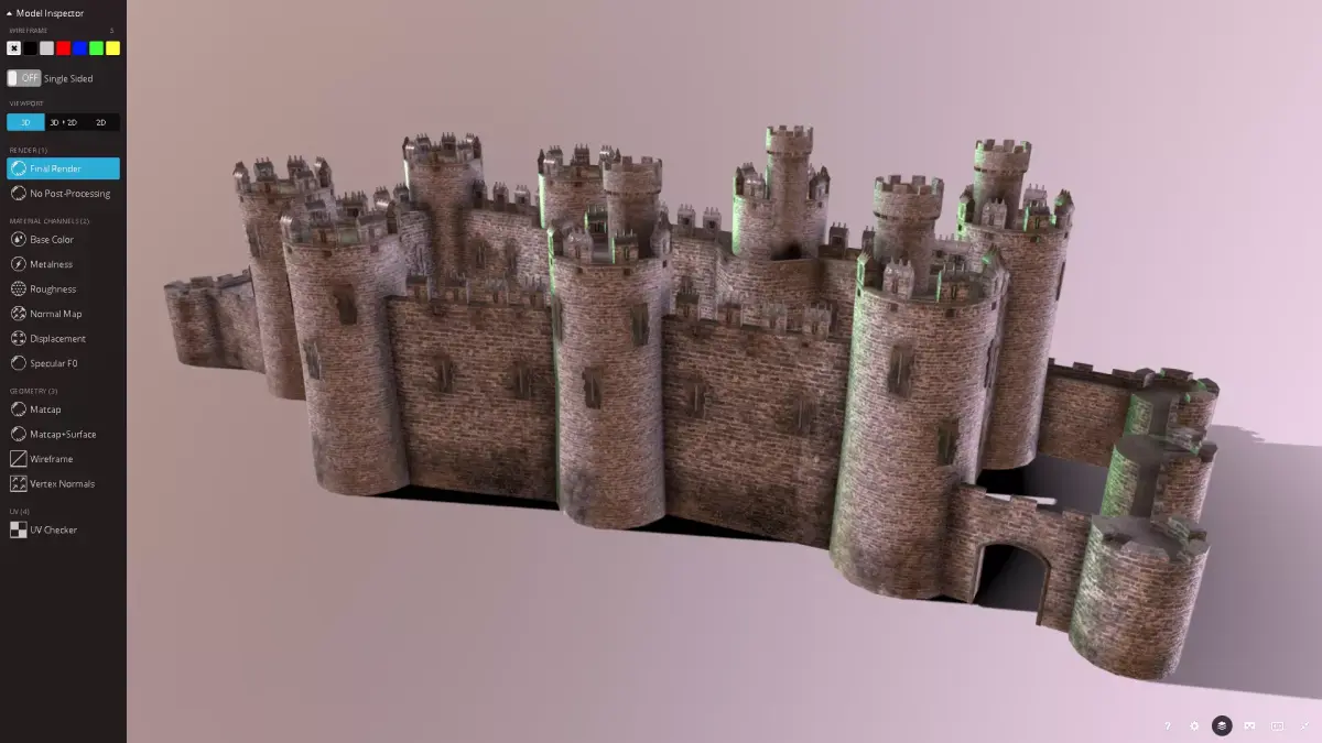 Medieval Castle Low-poly 3D model