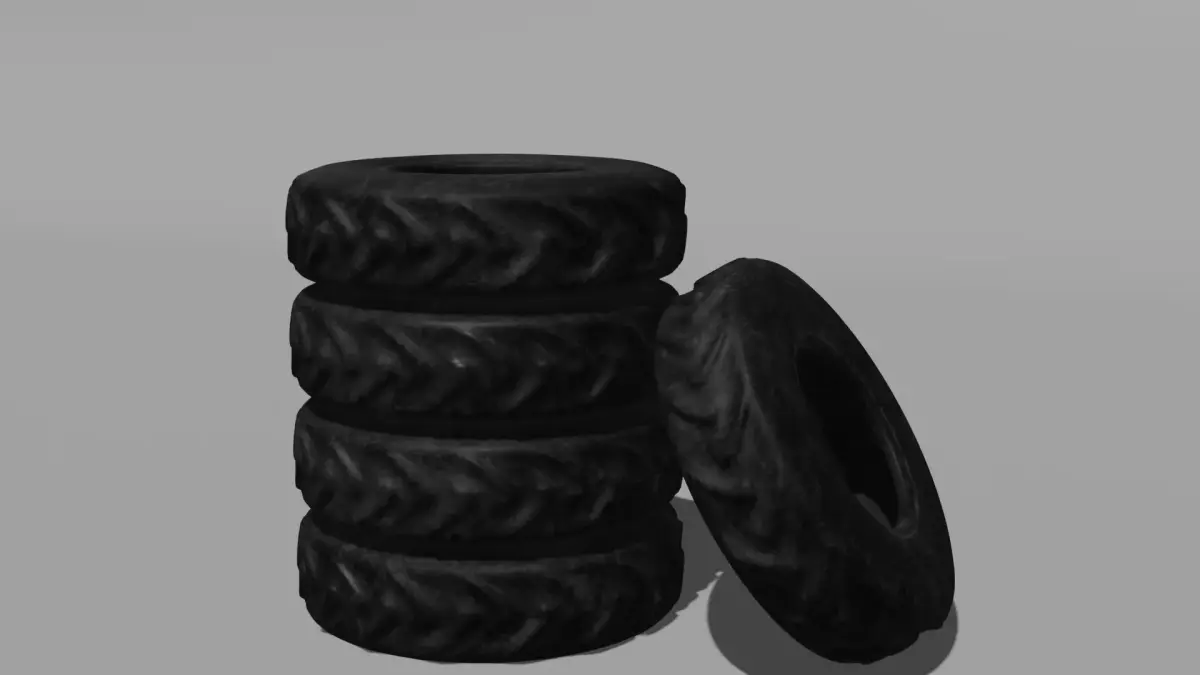 Garbage Tire Low-poly 3D model