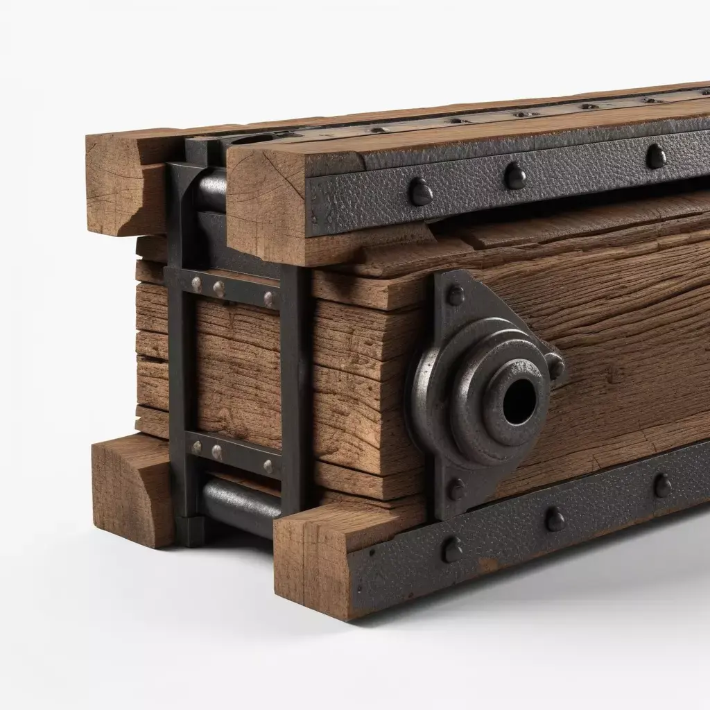 Rustic Wooden Industrial Structure Part 3D model