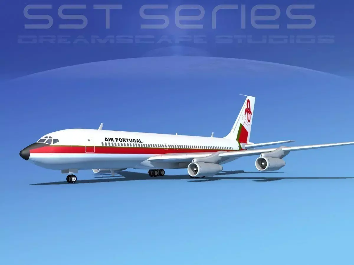 Boeing 707-320 SS Air Portugal 3D model