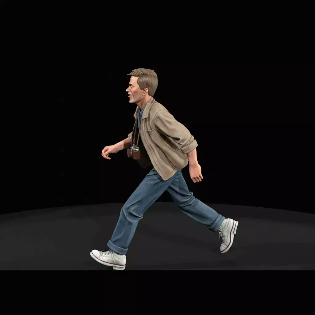 1-87 HO Figure 1950 Teen Running Printable STL 3D print model