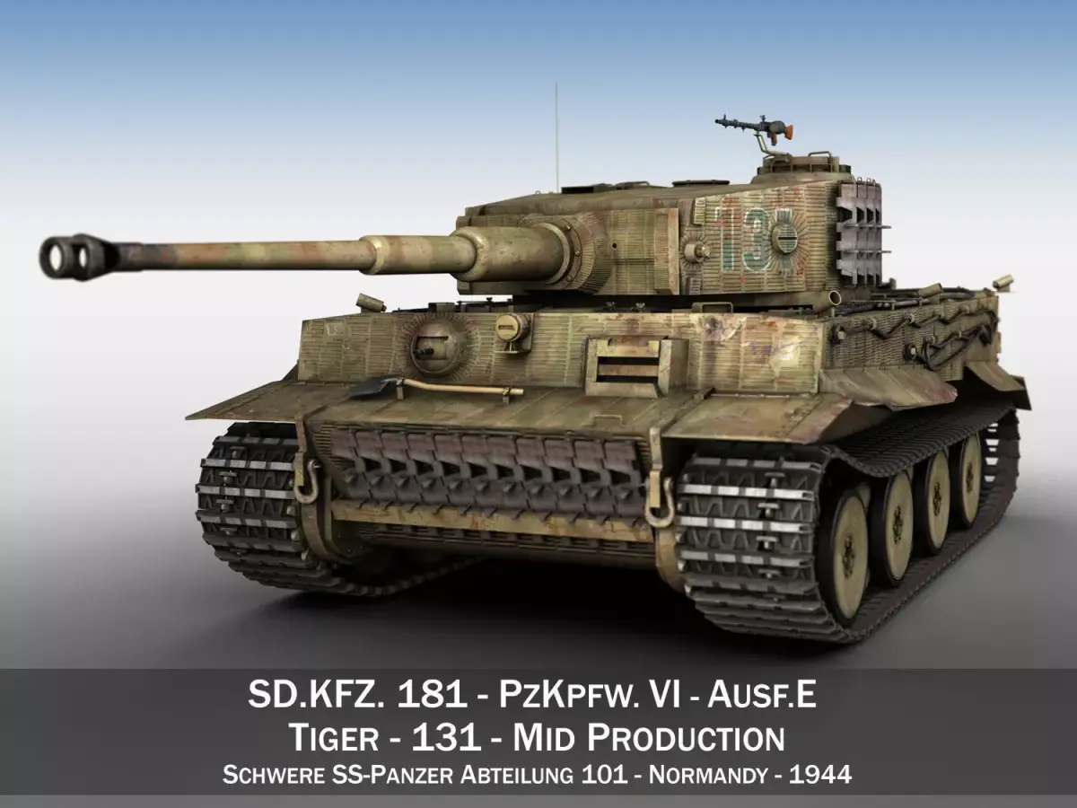 Panzer VI - Tiger - 131 - Mid Production 3D model