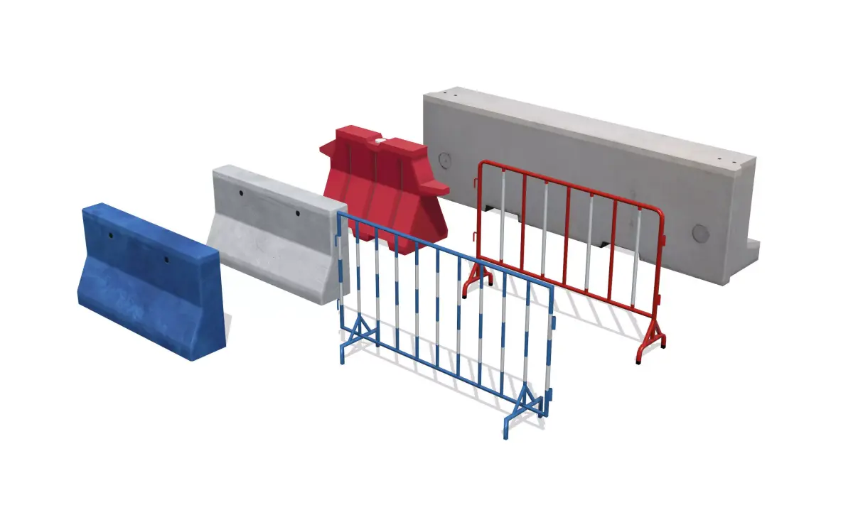 3D Model Low Polygon for game - BARRIER All kinds and Texture Low-poly 3D model