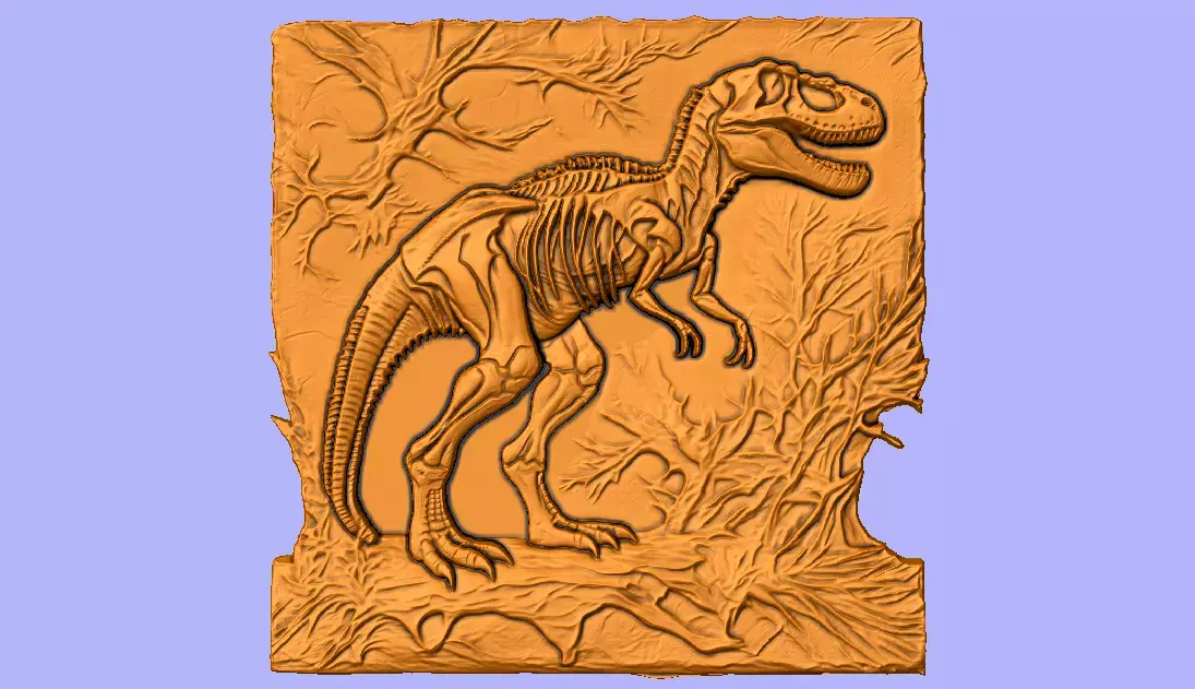 FOSSIL DINO 2 BASS RELIEF  3D model