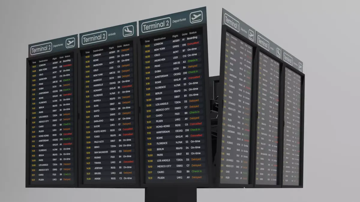 Flight Information board   3D model