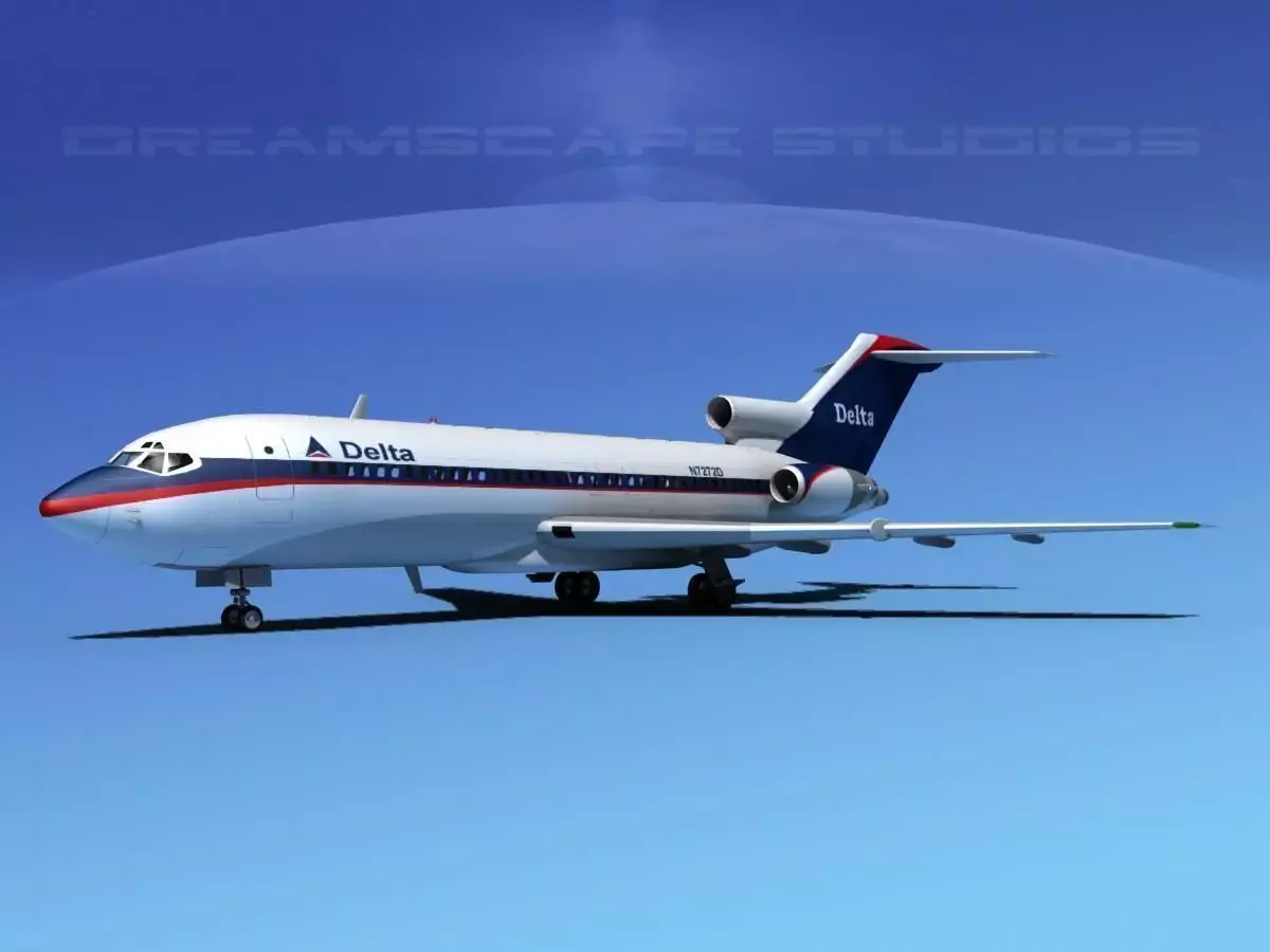 Boeing 727-100 Delta Airlines 2 3D model