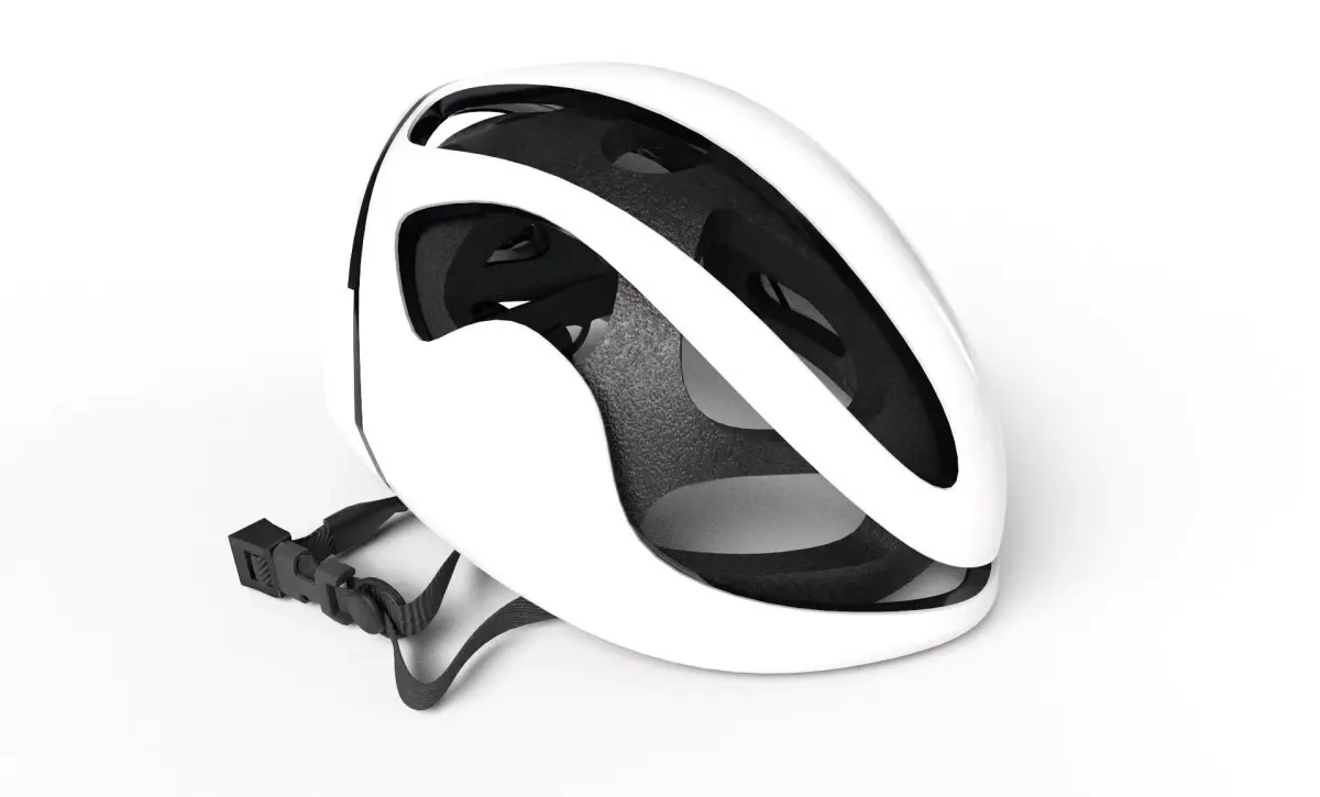 Professional White Bike Helmet - Game-Ready PBR - Source Files Low-poly 3D model