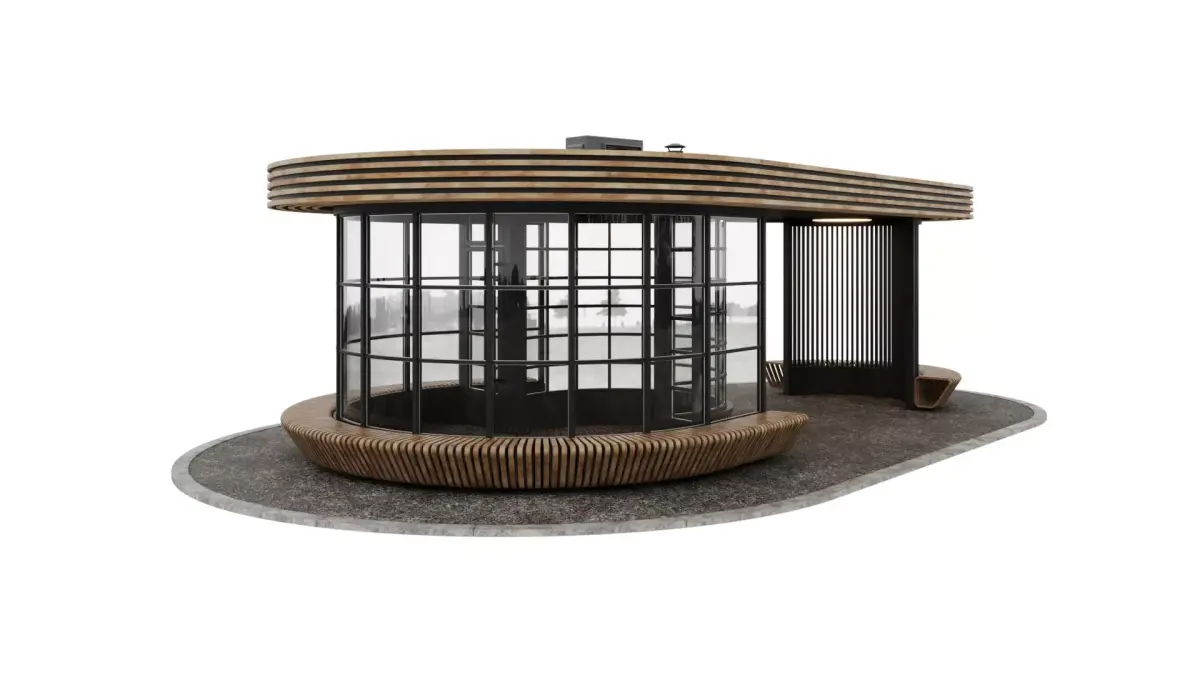 Bus stop - cafe 3D model