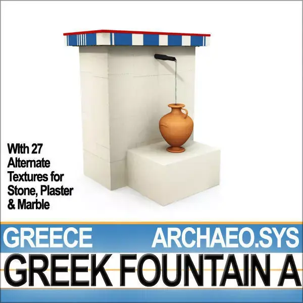 Ancient Greek Fountain A 3D model