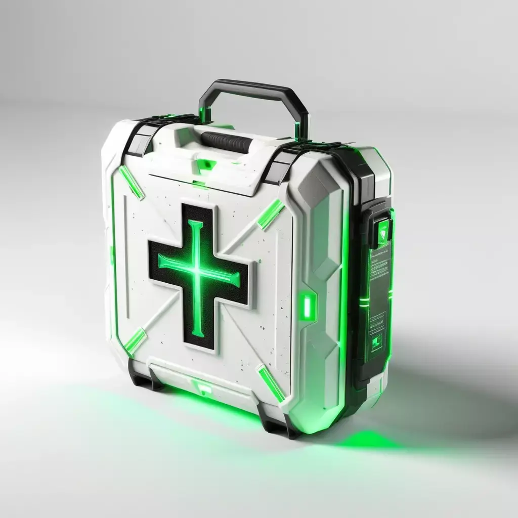 Futuristic Medkit with Glowing Cross 3D model purchase