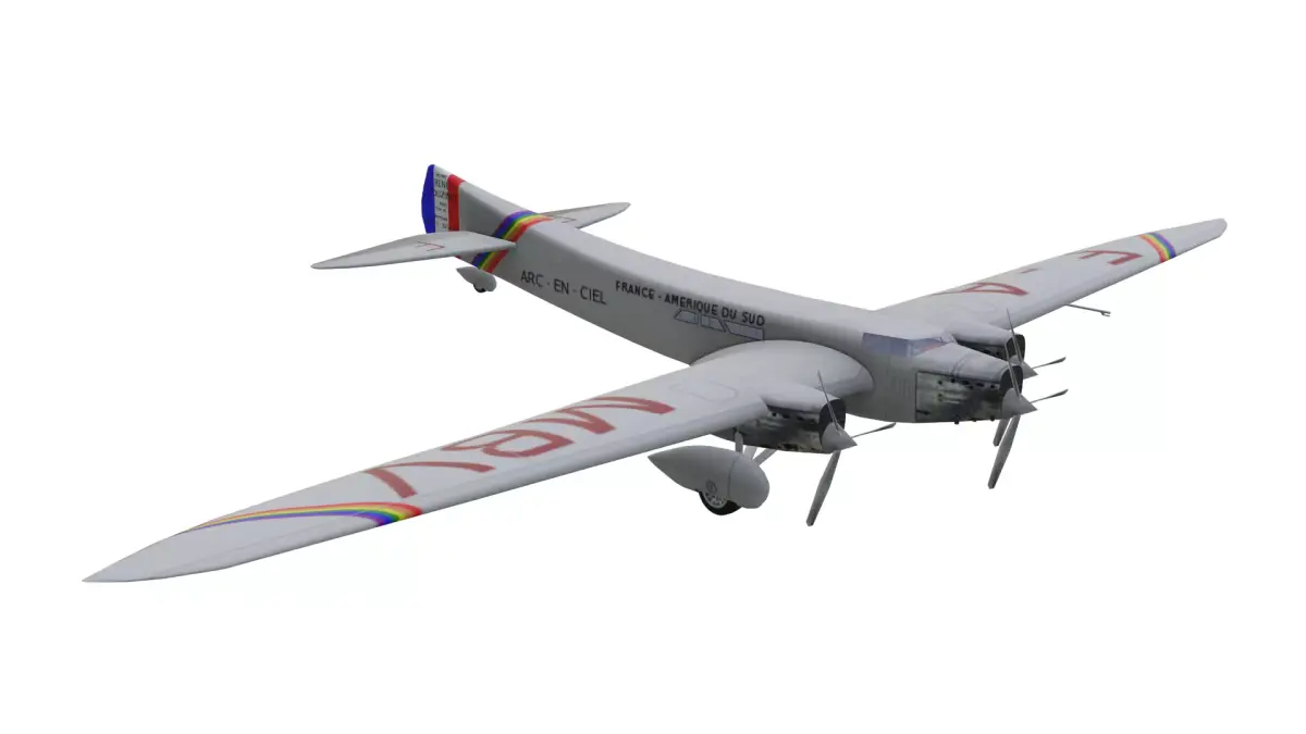 Couzinet 70 Arc-en-Ciel Low-poly 3D model