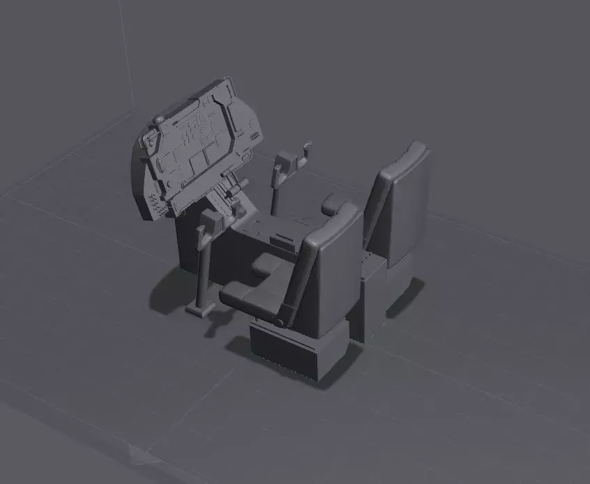 Cockpit helicopter and plane 3D print model