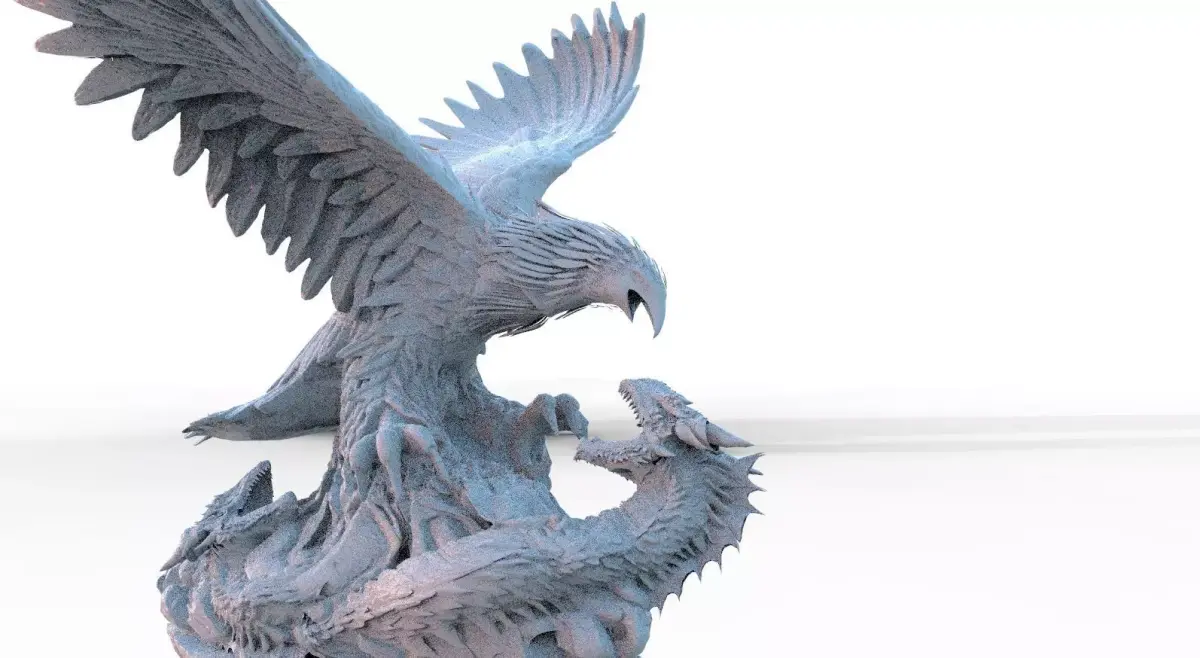 Great Eagle VS Dragons 3D model