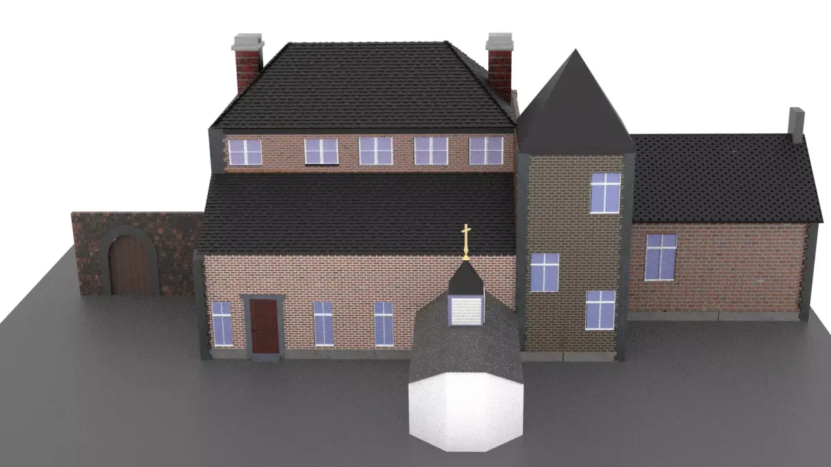 The Chateau at Hougoumont  battle of waterloo 3D model