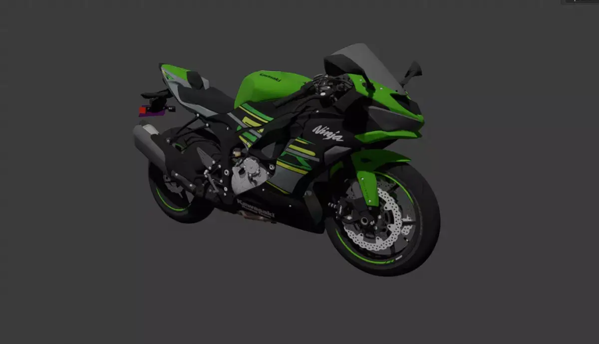 2020 KAWASAKI ZX6R Low-poly 3D model