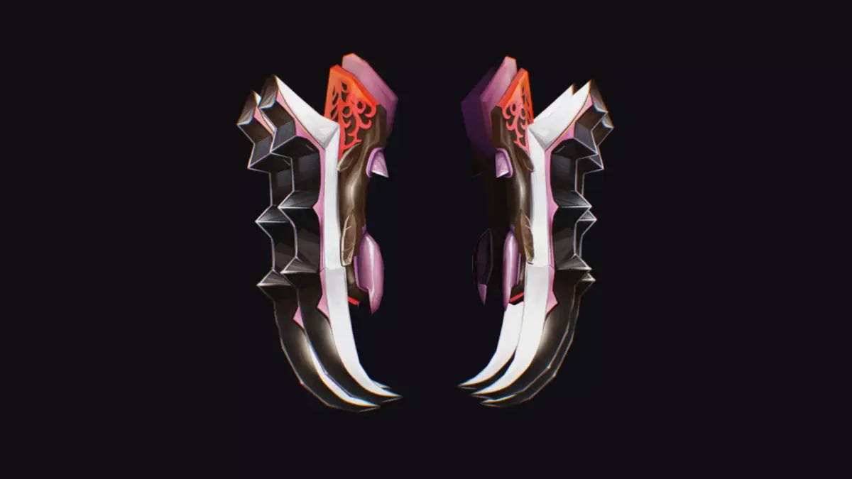 Claw Hand Bloody Claws Glove Blade Cutting Edged Claws Wedge Low-poly 3D model