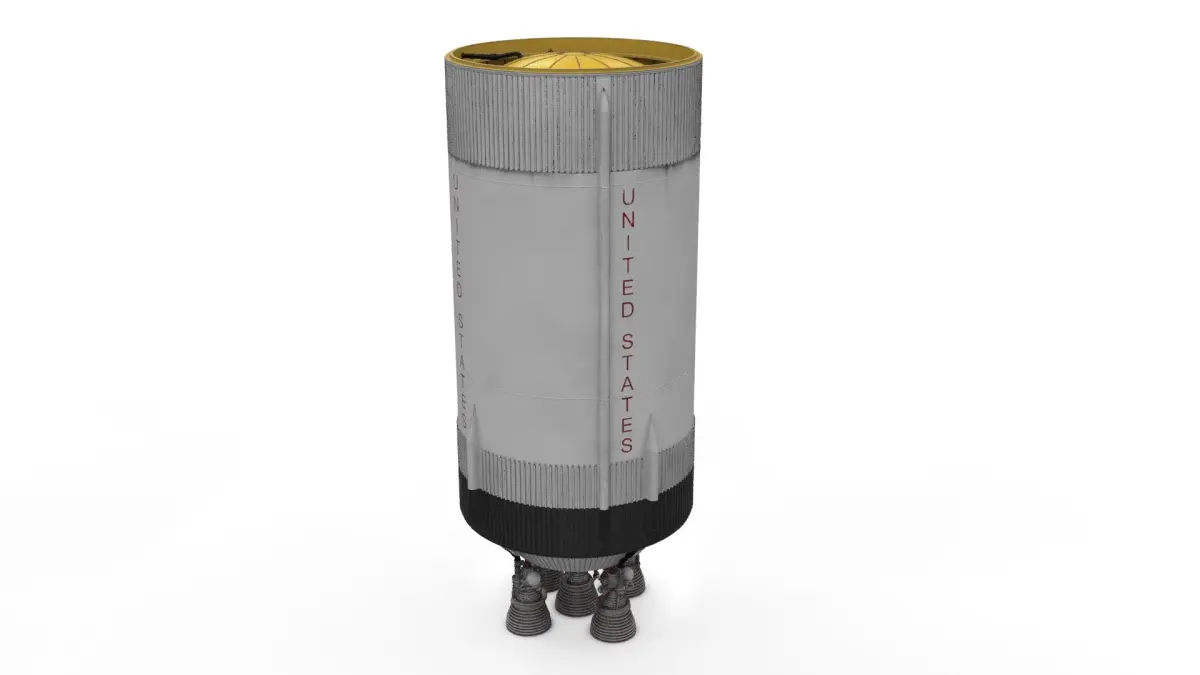 Saturn IV Stage Rocket 3D model