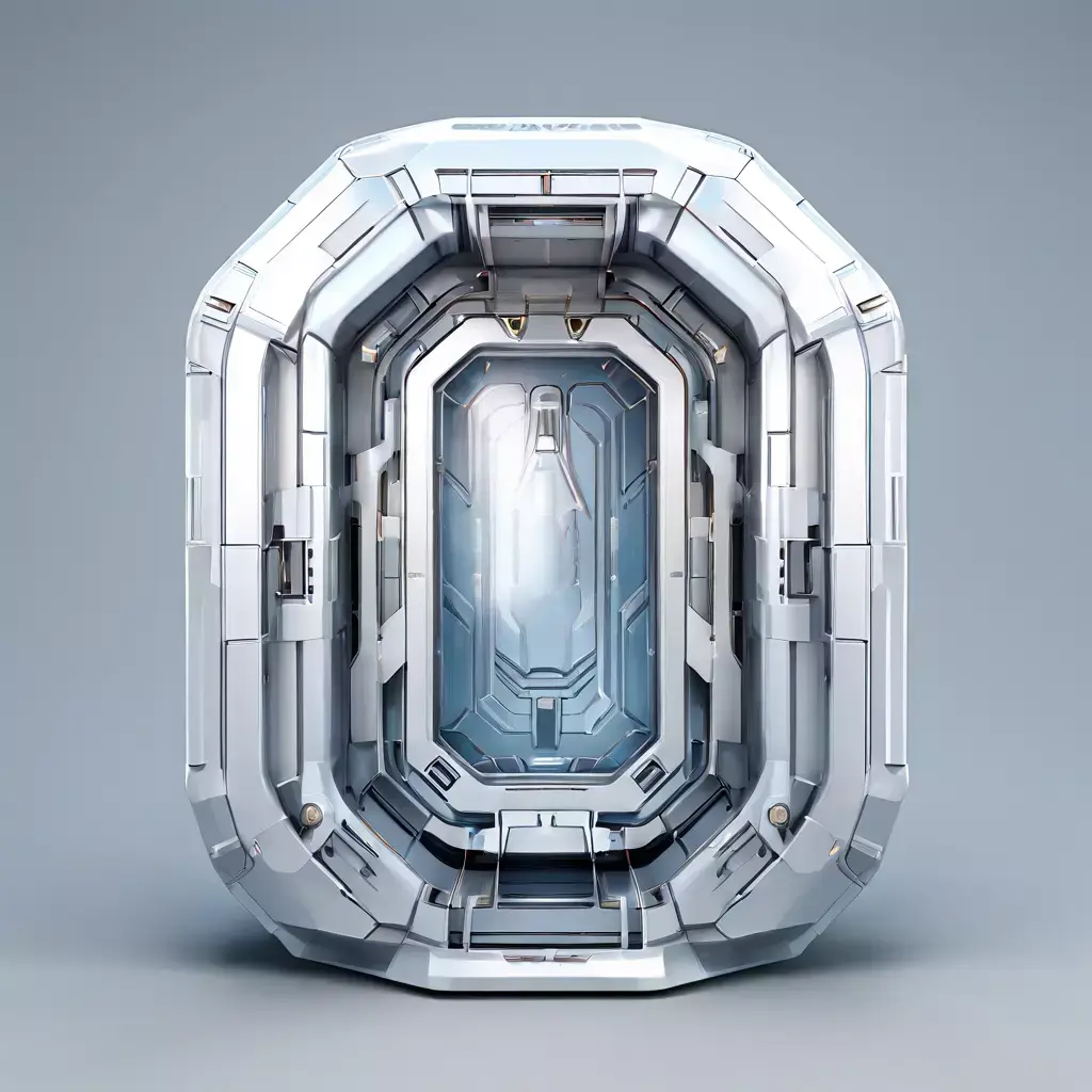 SciFi Airlock Entrance HighPoly Low-poly 3D model