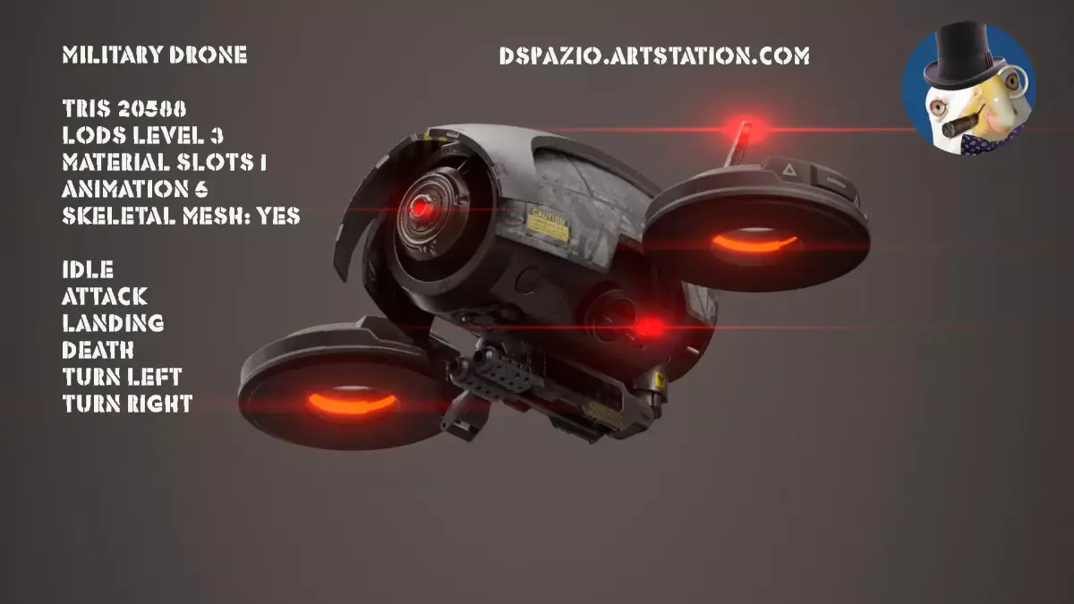 Military Drone 3D model