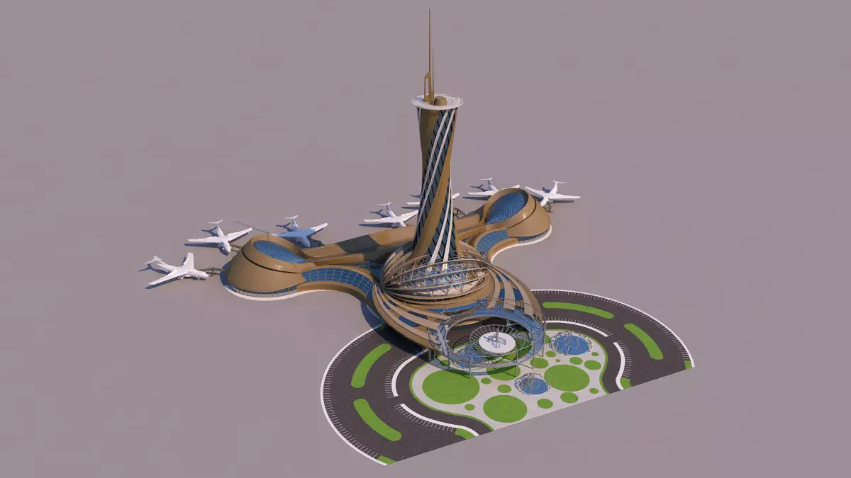 0191 - Airport Building 3D model