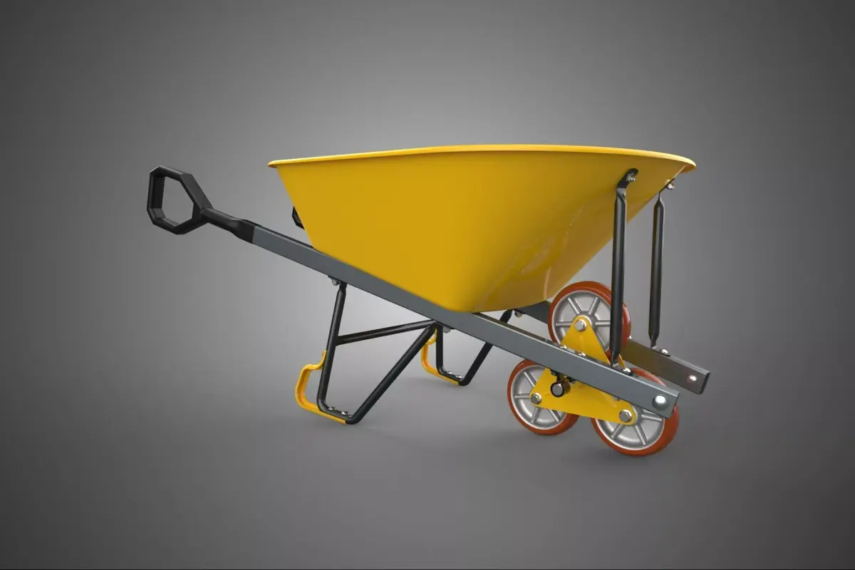 TRIPLE WHEEL STAIR CLIMBING WHEELBARROW STEP BARROW CART TROLLEY 3D model