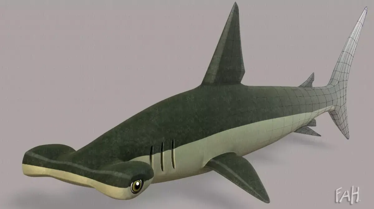 Shark V02 Low-poly 3D model