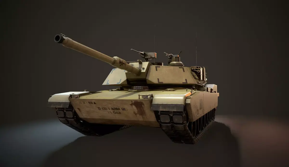 M1A2 Abrams Tank Low-poly 3D model get