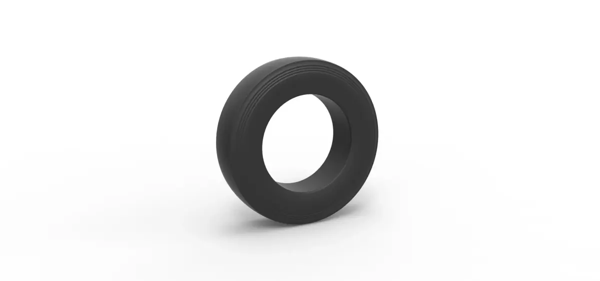Semi truck slick tire Scale 1 to 25 3D print model