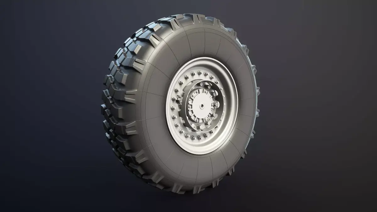 M1126 Stryker APC Wheel High-Poly 3D model