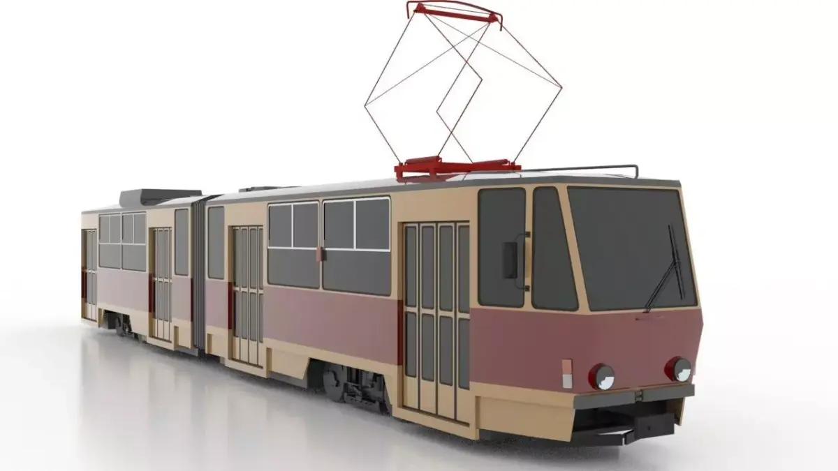 Tatra KT4SU Low Low-poly 3D model