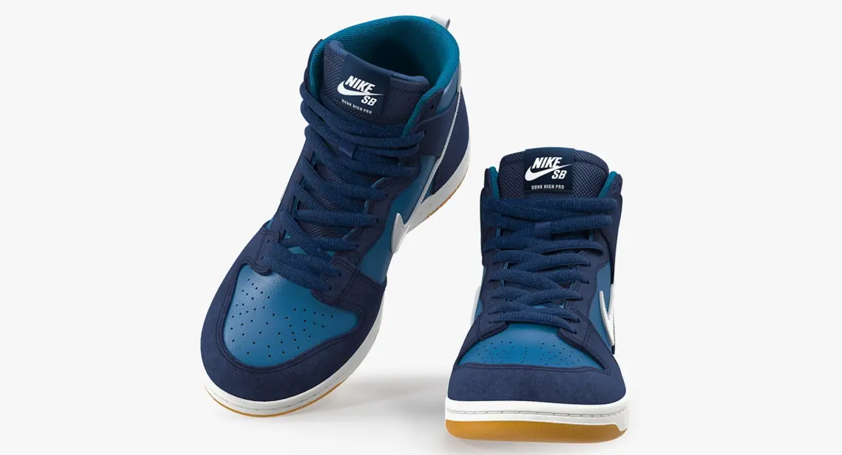 Skateboarding Shoe Nike SB Dunk High Pro Blue 3D model